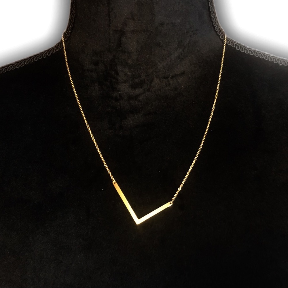 Gold Initial Pendant Necklace Letters A-Z